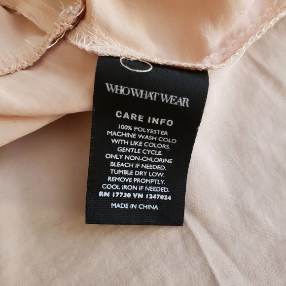 WHO WHAT WEAR pink layered shorts sleeve blouse S - Picture 7 of 9